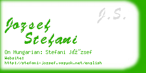 jozsef stefani business card